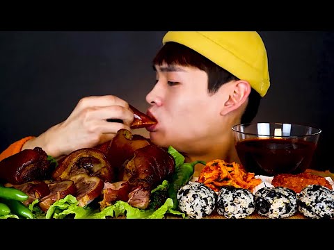 순살통족발 불닭소스 찍어서먹었는데 와 맵고질겨 먹방 Pig s Feet With Spicy Sauce
