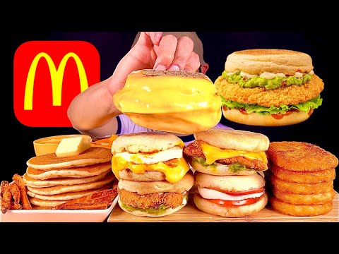 맥모닝 과카몰레 치킨머핀 소세지 에그머핀 버터핫케익 해쉬브라운 먹방 Mc Morning Chicken