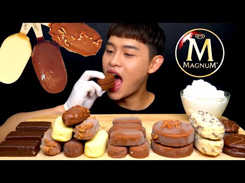 ASMR 초콜릿 커버아이스크림 미니매그넘 티코 구구아이스크림 화이트매그넘 먹방 Mini Magnum