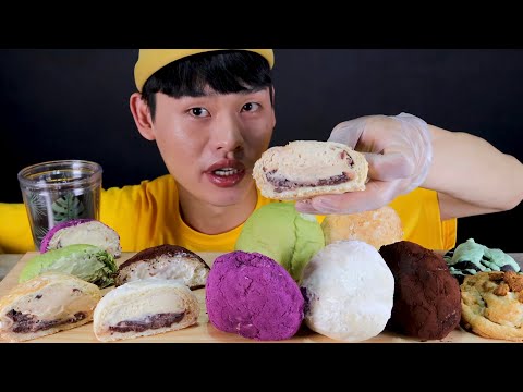 릴리베이커리 각종크림빵 쿠키 먹방 Cream Bread Cookie MuKBang