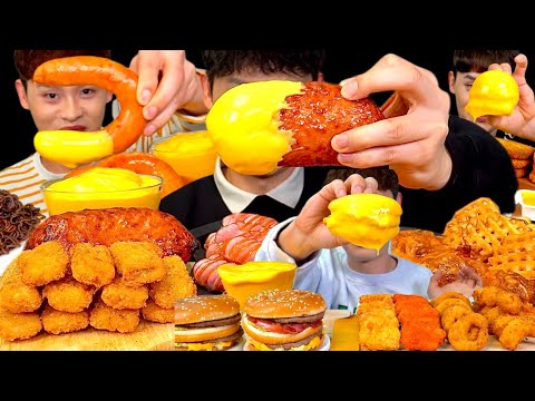 ASMR 봉길이 치즈모음집 2탄 치즈소스 찍먹방 모음집 Bonggil s Cheese Sauce Video