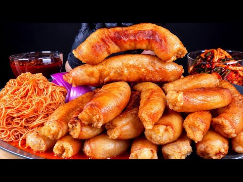 ASMR 바삭하고 고소한 통대창과 파김치 비빔국수 먹방 Savory Grilled Whole