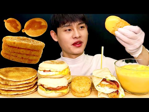 맥도날드 아침메뉴 맥모닝 해쉬브라운 치킨스낵랩 핫케익 먹방 Mcdonald s McMUFFIN Hash