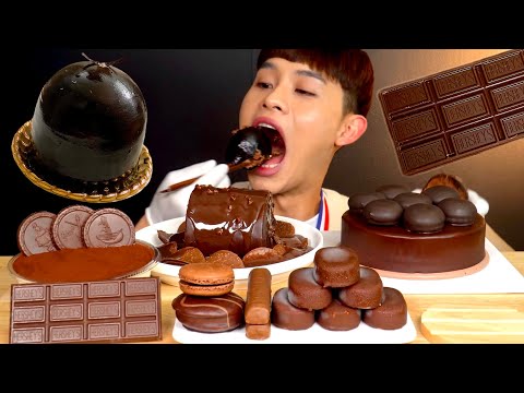 ASMR 초코초코 초코파티 초콜릿 아이스크림 티코 초코케이크 티라미수 먹방 Chocolate Party