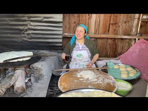 Köyde Alışveriş Yufka Ekmeği Yapımı Katmer