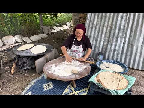 Ekşi mayalı sacda köy ekmeği yaptık Erik ekşilerimi