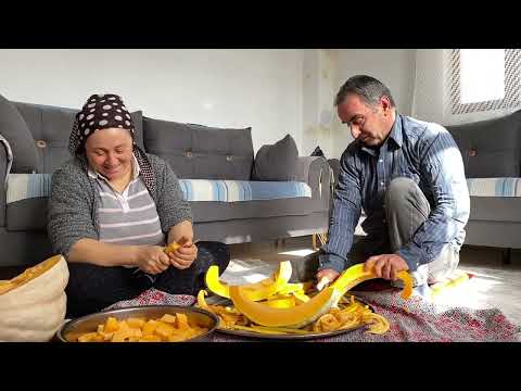 Odun ateşinde kabak tatlısı yaptık