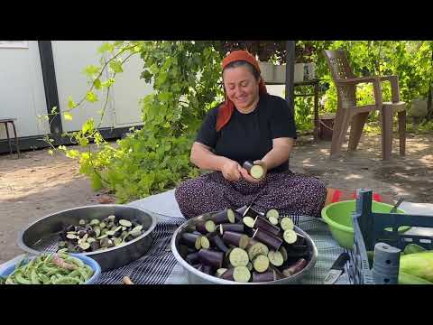 TÜM PÜF NOKTALARIYLA SALATALIK VE PATLICAN KURUTMA KÖYDE