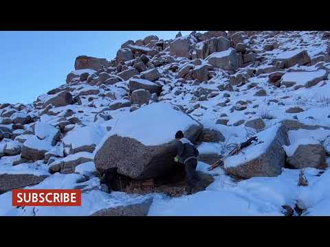 ASMR Winter Camping Building a Cave Shelter in the Snowy