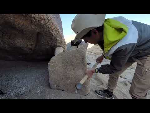 Building a Warm and Hidden Rock Shelter Under a Giant