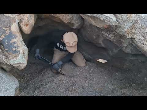 I found an ancient rock cave in the mountains and prepared