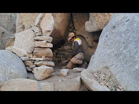 Bushcraft Camping Discovering a Stone Shelter in the