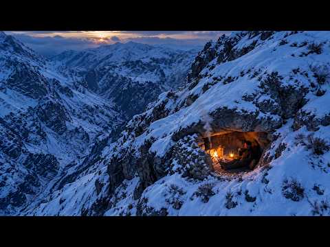 I built a stone shelter inside the rock face amidst the