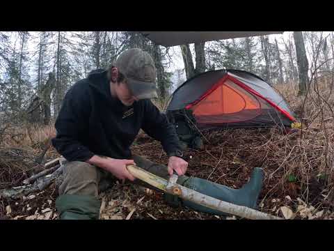Alaska Camping Survival Bow Building