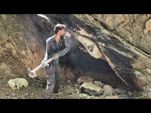 I CREATED A 100 YEAR CAVE USING FIRE Primitive Bushcraft