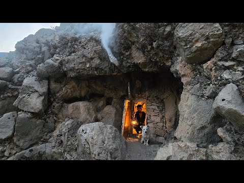 I Turned a Hidden Cave Into a Survival Shelter for Me My Dog