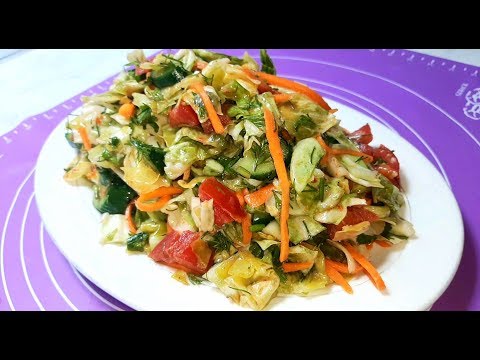 САЛАТ ИЗ СВЕЖЕЙ КАПУСТЫ ПРОСТО ДЕЩЕВО И ВКУСНО