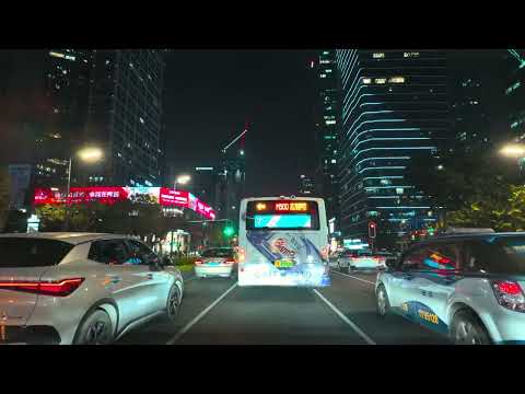 Night Drive in the Cyberpunk City Shenzhen This city is
