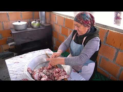 Making Azerbaijan Traditional Dried Lamb s Tongue in the