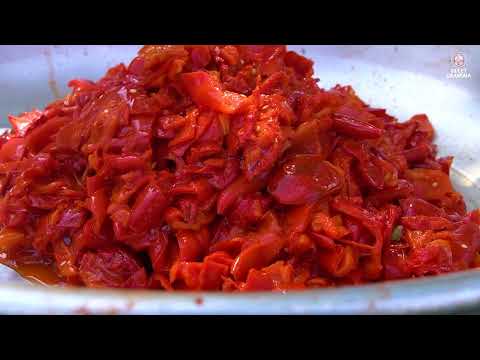 Harvesting Organic Red Peppers Pepper Drying Under the Sun