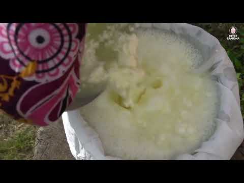 Azerbaijan Traditional Butter Cheese Making in Village 1