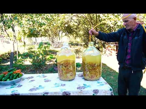 Grandma Make Apple Cider Vinegar and Cake in the Village
