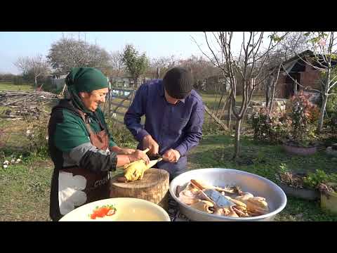 Azerbaijani Mountain Village Life Traditional Chicken