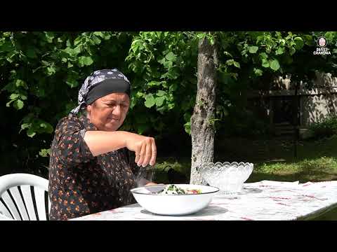 Grandma Grandpa Picking Cherries in the Azerbaijani Village