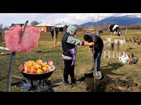 A Day in the Village We Planted Tree and Cooked Delicious
