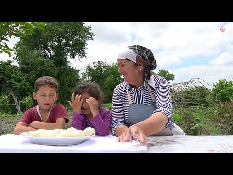 Village Life Azerbaijan Cooking Qutab on Sadj Grandma