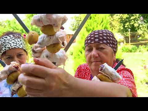 Azerbaijani Mountain Village Cooking Tandoor Bread Fire