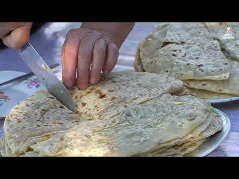 100 QUTABS from 1kg of Meat Azerbaijani Village Grandma s