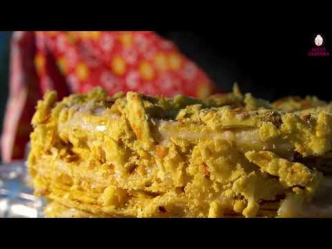 Sweet Grandma baked Napoleon Cake in the Village Village