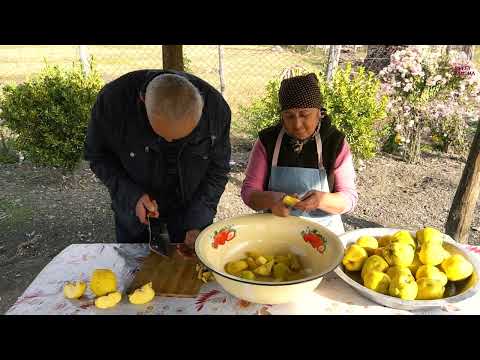 HARVESTING QUINCE Granny is Making Quince Compote and Jam
