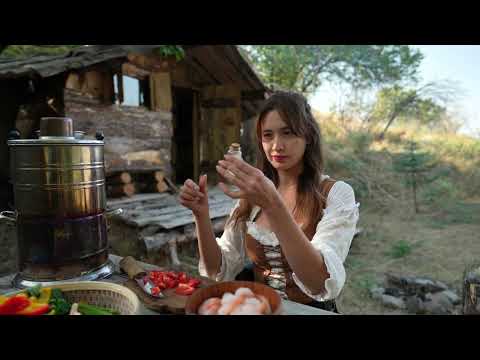 Beautiful Girl s Enchanted Camping Life A Medieval Forest