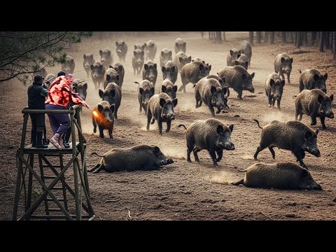 Wild Boar Accidentally Caught In Hunter s Encirclement