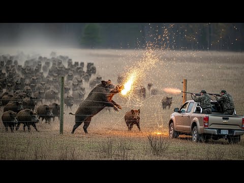 EXCITING Wild Boar Trying to Escape Unforgettable Battle