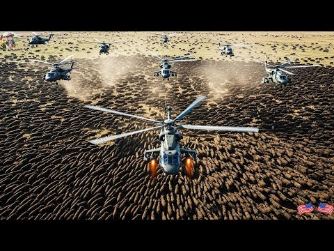 UNBELIEVABLE Helicopter Squad Into Battle Large Scale Wild