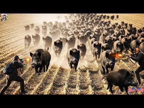 Wild Boar Attack on Field Hunters Fight Back in Intense