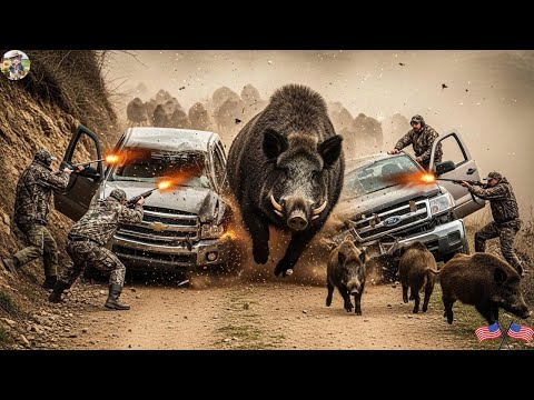 HORRIFYING ENCOUNTER Wild Boar Monster Goes Mad Hunters And