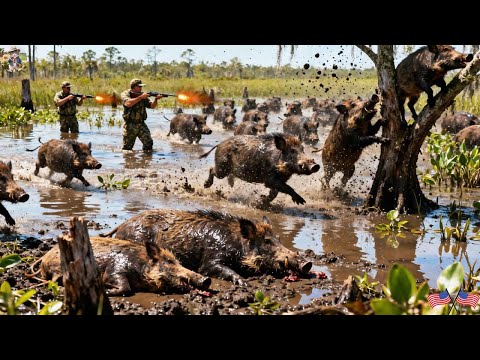 UNBELIEVABLE How Florida Hunters Take Down Wild Hogs in