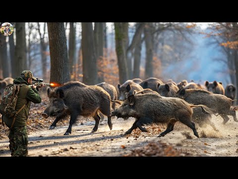 Critical Lone Hunter Unexpectedly Faces a Herd of Hundreds