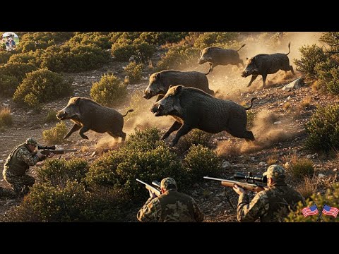 Battle for Survival With Wild Boars Protecting Farms and
