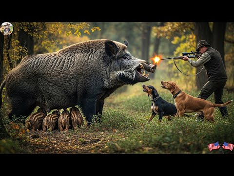 EMERGENCY SITUATION Wild Boars Breeding Fast Hunters