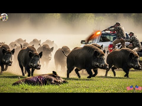 Wild Boar Hides In Grass Waiting For Destroy Farm Hunter