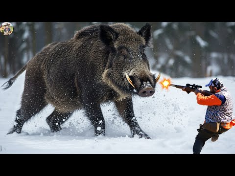 Freezing Wild Boar Hunt Farmer Overcomes 2m Thick Snow to