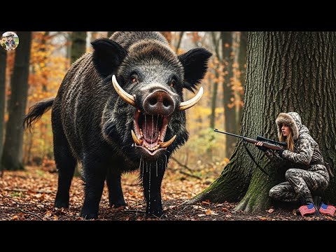 Encounter With A GIANT WILD BOAR How Will Hunters Deal With