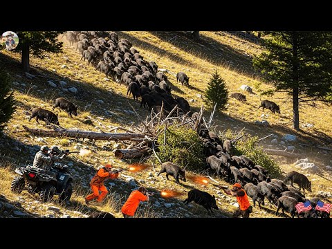 Ambush at Foot of Hill Wild Boars Invade Farm Farmers and