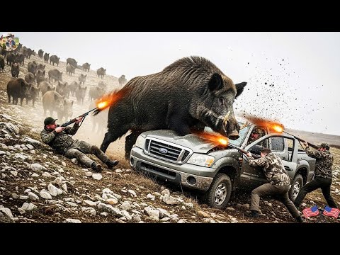 Unbelievable Giant Boar Attack Hunter Best Wild Boar