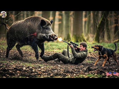 Wild Boar Attacked Suddenly Hunter Shot Down In Emergency